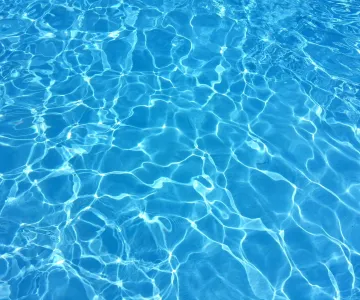 Crystal blue water with reflections