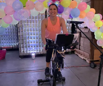 Spin-a-thon Fundraiser Participant