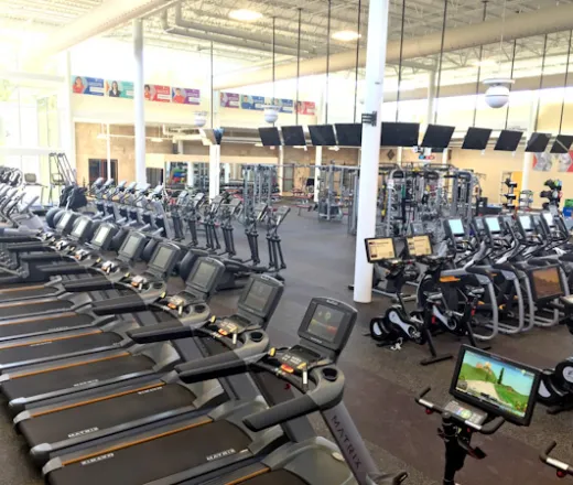 Fitness equipment in a room